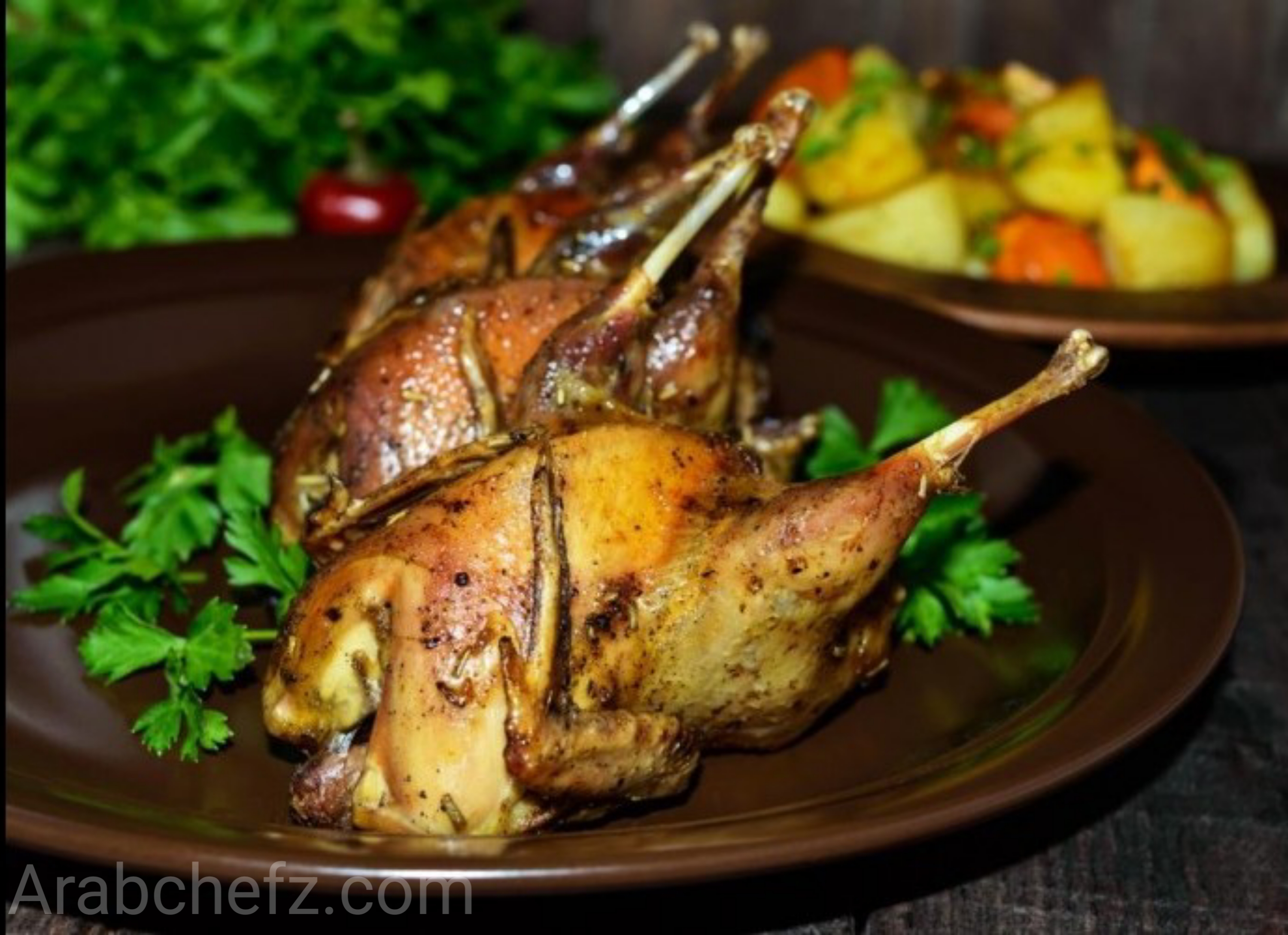 الحمام المحشي بالفريكة