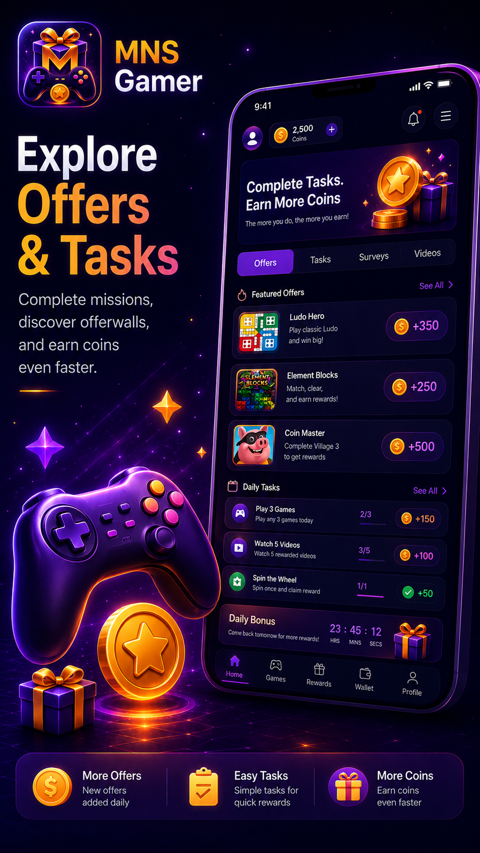 offers and tasks screenshot