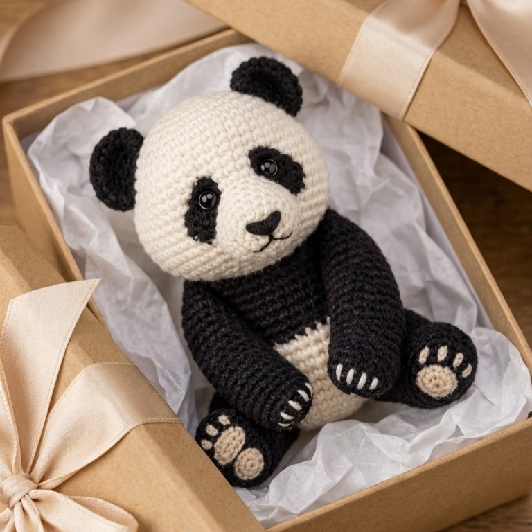 Crochet panda project detail